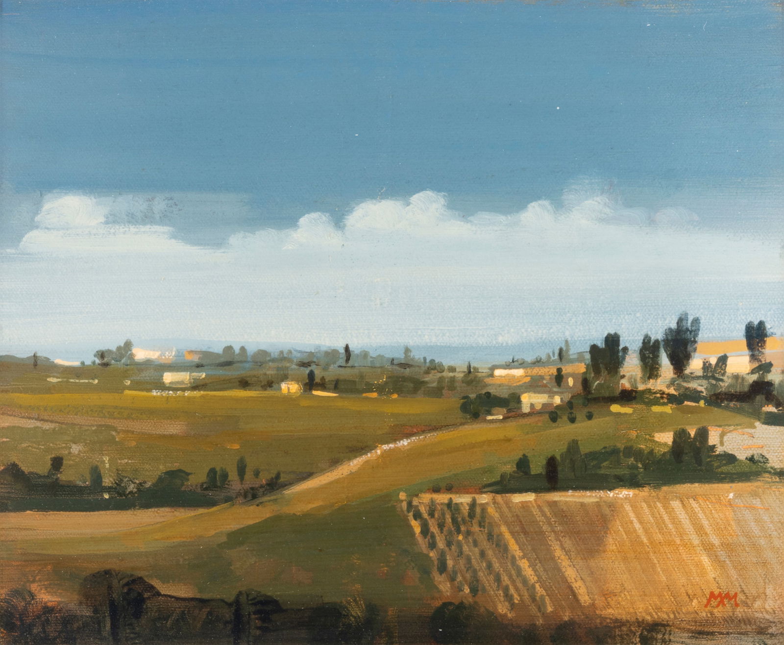 Martin Mooney RHA (b.1960) An Italian View Oil on board, 24 x 29cm (9½ x 11½'') Signed: Martin Mooney RHA (b.1960) An Italian View Oil on board, 24 x 29cm (9½ x 11½'') Signed with initials 'MM'