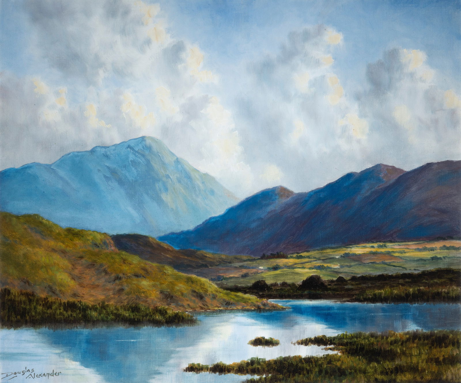 Douglas Alexander RHA (1871-1945) Among the Twelve Pins, Connemara Oil on board, 50 x 60cm: Douglas Alexander RHA (1871-1945) Among the Twelve Pins, Connemara Oil on board, 50 x 60cm (19¾ x 23½'') Signed