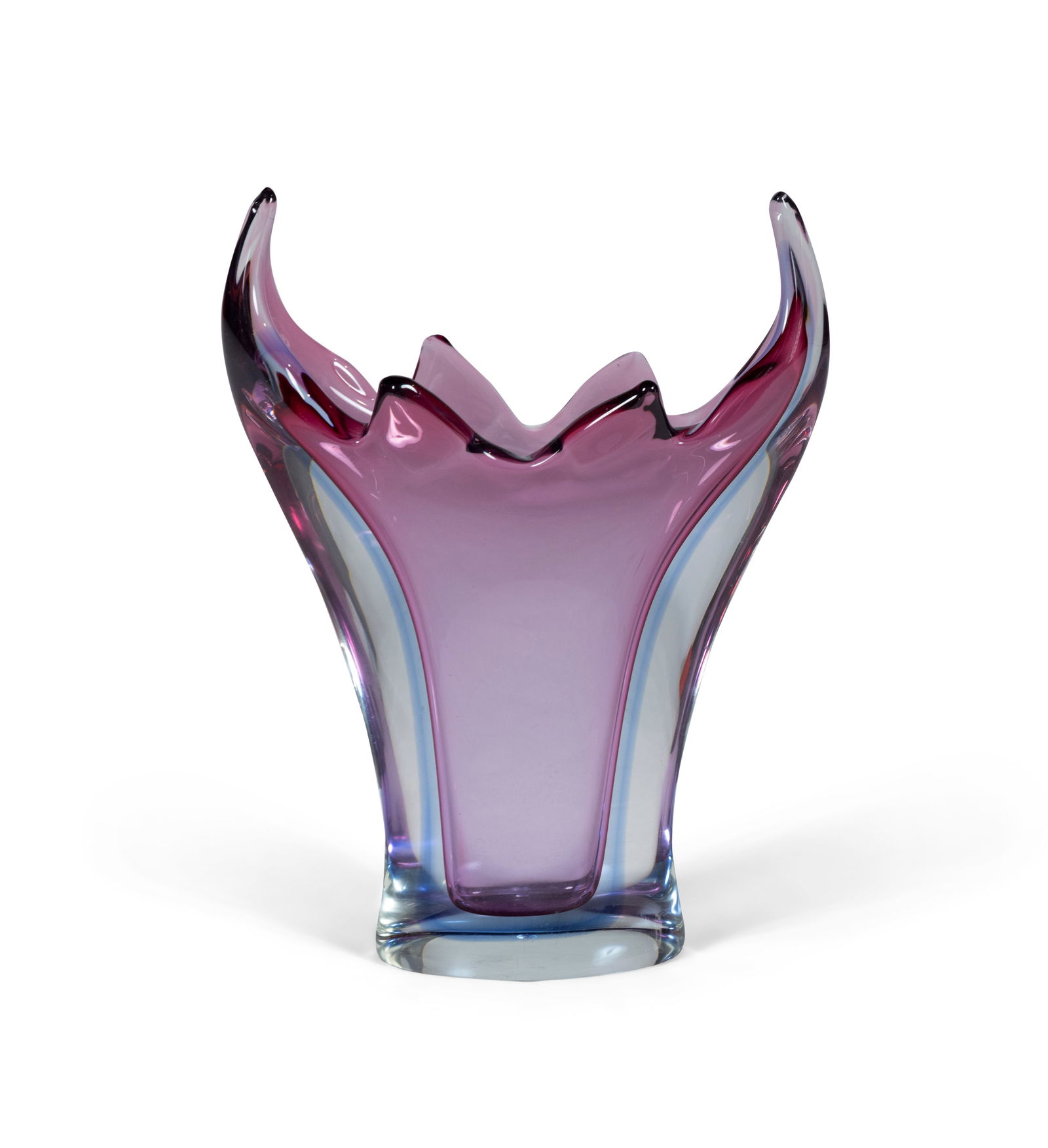 VASE A coloured glass vase. Italy. 33.5cm(h): VASE A coloured glass vase. Italy. 33.5cm(h)