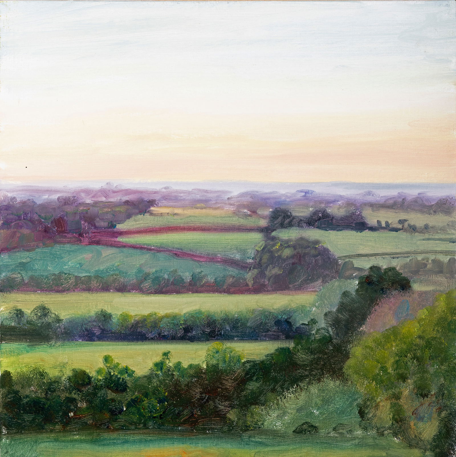 BLAISE SMITH (B.1967) 10 Sundown Oil on canvas, 36 x 36cm Provenance: the Molesworth Gallery,: BLAISE SMITH (B.1967) 10 Sundown Oil on canvas, 36 x 36cm Provenance: the Molesworth Gallery, Dublin