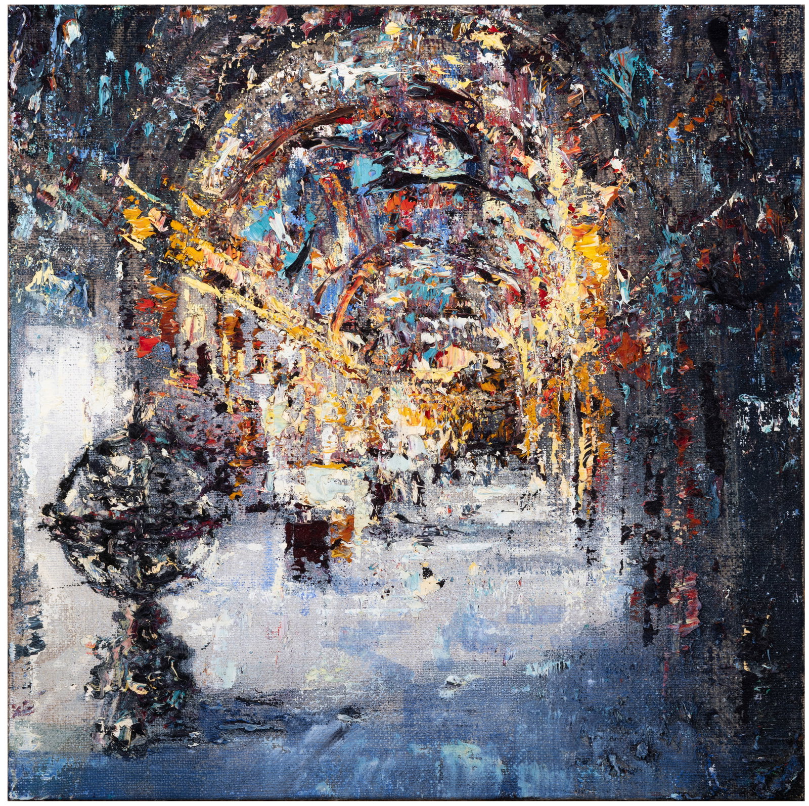 MASSIMO GIANNONI (B.1954) Untitled Oil on canvas, 30.5 x 30.5cm Signed, inscribed and dated 2021 (1 of 2)