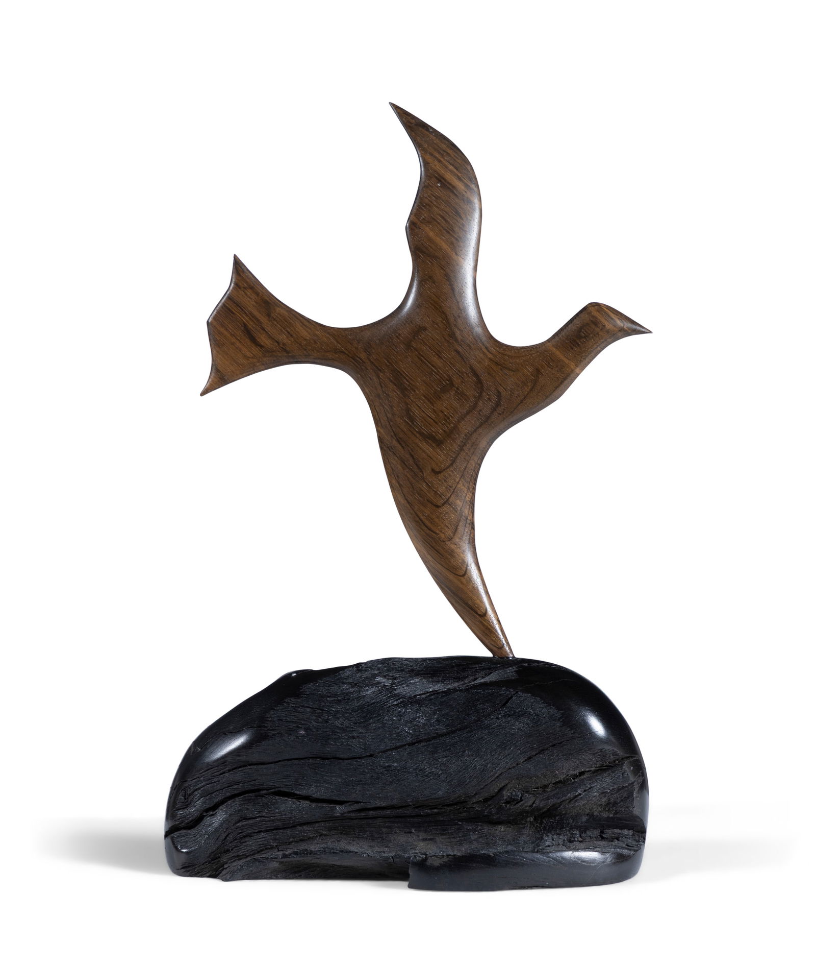 MICHAEL CASEY (B.1932) A Messenger Bog Oak sculpture by Michael Casey. 33cm(h): MICHAEL CASEY (B.1932) A Messenger Bog Oak sculpture by Michael Casey. 33cm(h)