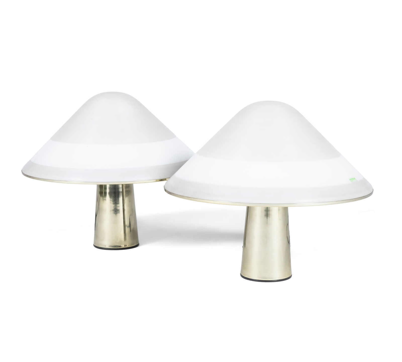 GUZZINI A pair of Guzzini table lamps. Italy, c.1970. 50(d) x 40cm(h): GUZZINI A pair of Guzzini table lamps. Italy, c.1970. 50(d) x 40cm(h)