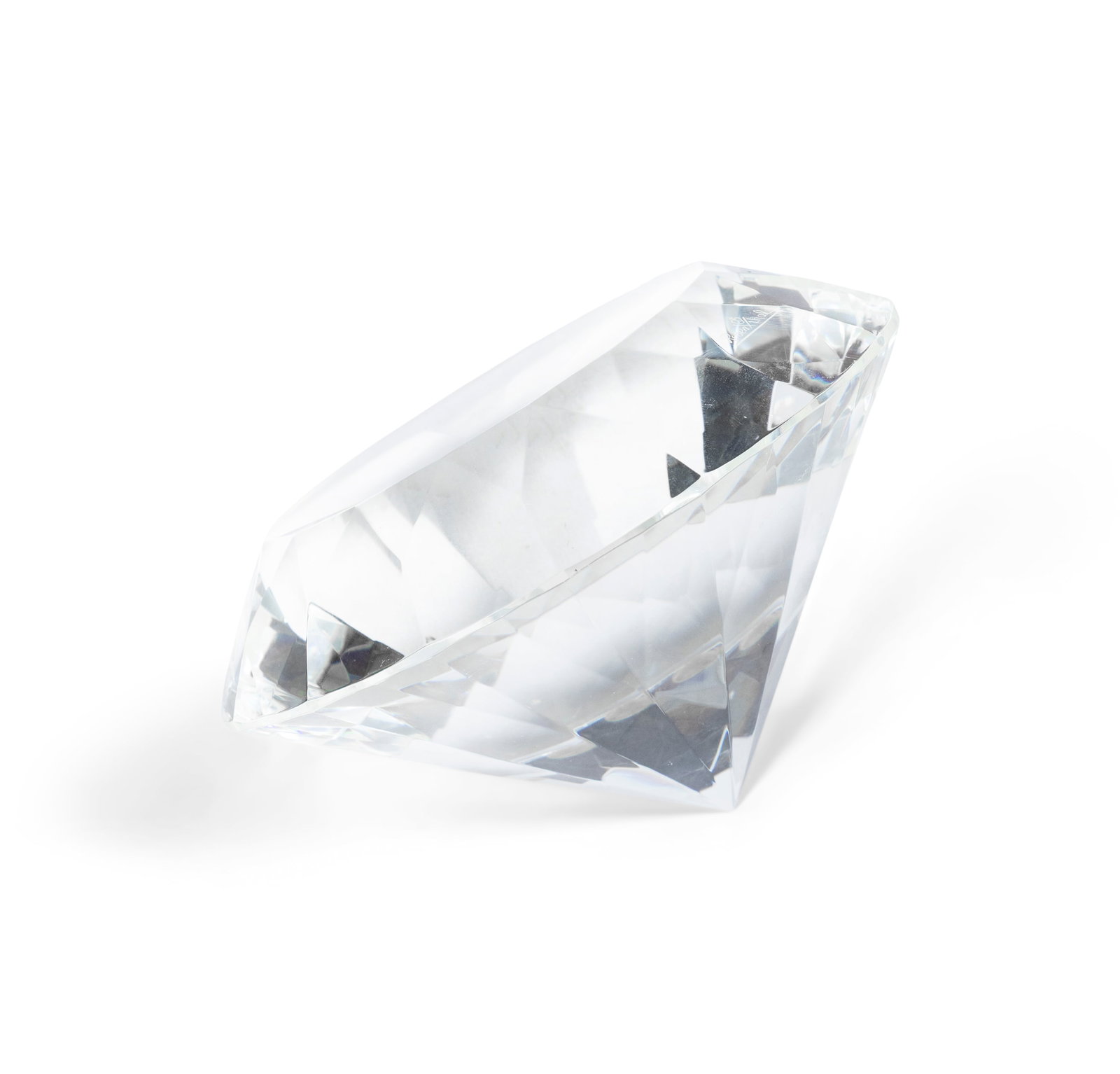 ROSENTHAL A large crystal diamond shaped paperweight by Rosenthal. Signed. German. 19 x 12cm(h): ROSENTHAL A large crystal diamond shaped paperweight by Rosenthal. Signed. German. 19 x 12cm(h)