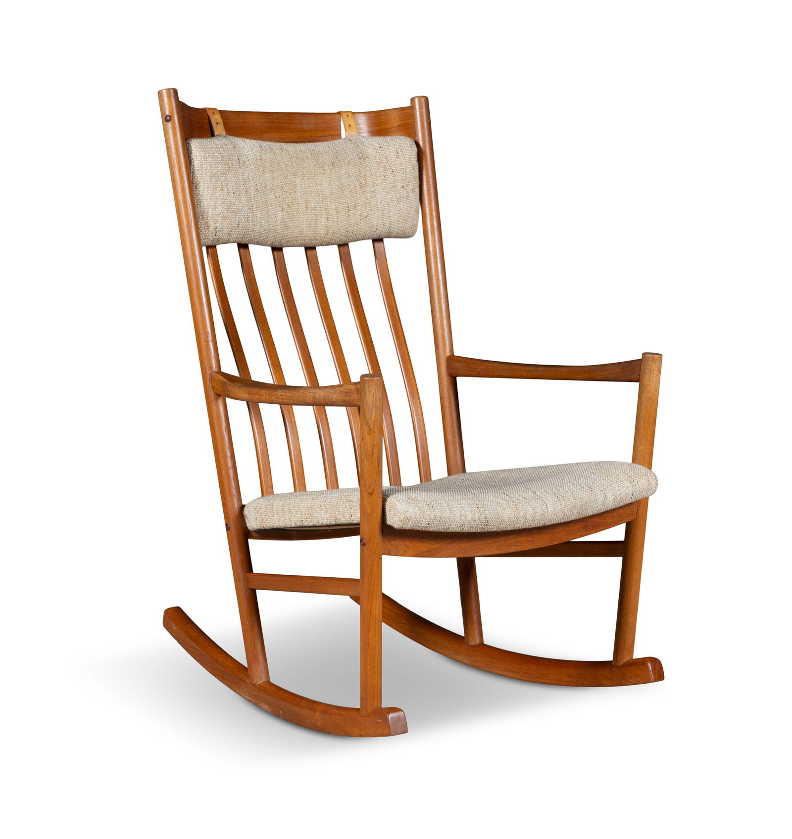 HANS WEGNER (1914-2007) A Hans Wegner for Tarm Stole rocking chair. 62 x 82 x 109cm(h); Seat:: HANS WEGNER (1914-2007) A Hans Wegner for Tarm Stole rocking chair. 62 x 82 x 109cm(h); Seat: 46cm(h)