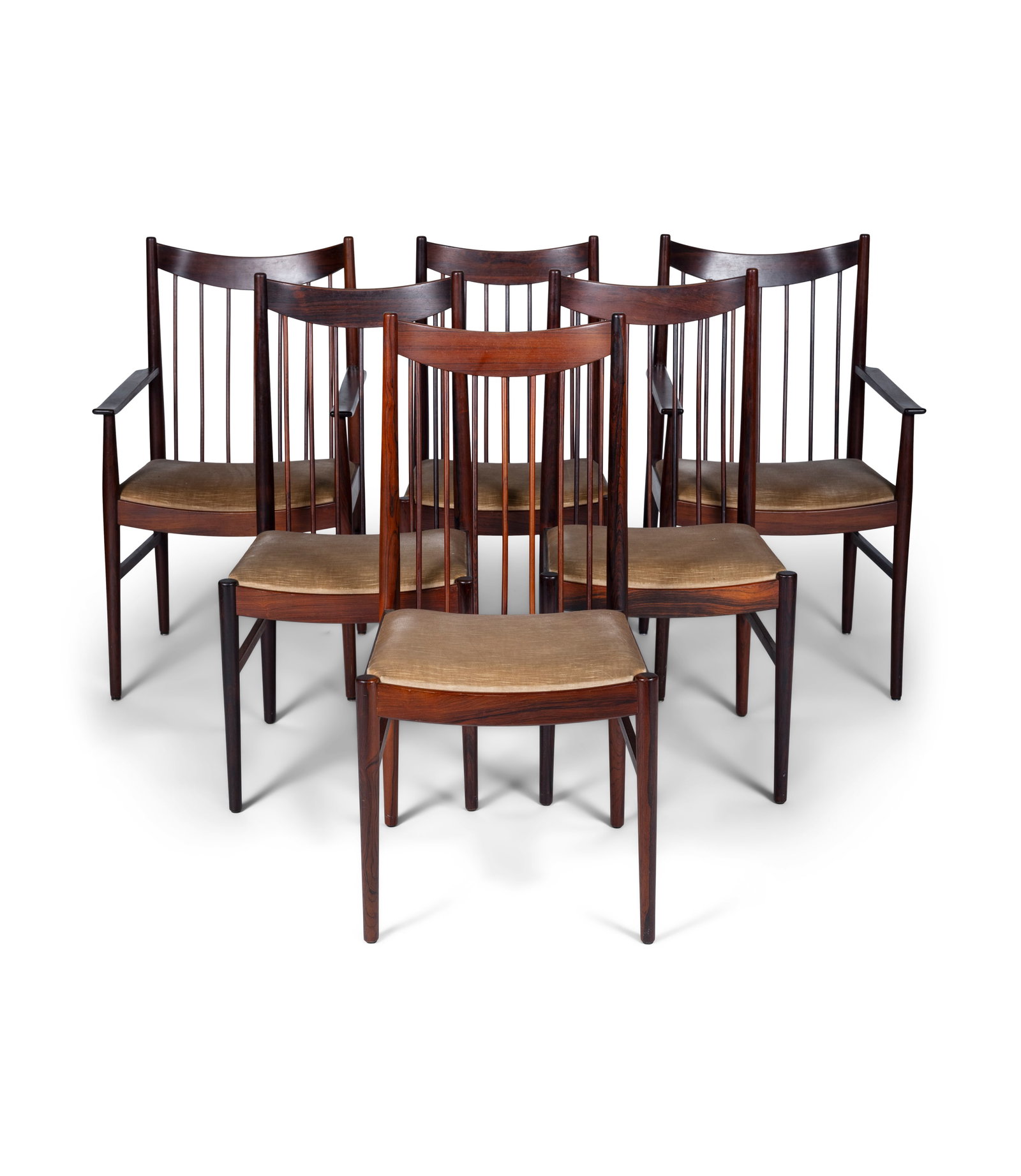ARNE VODDER (1926-2009) A set of six Arne Vodder dining chairs for Sibast, with maker's label, (1 of 4)