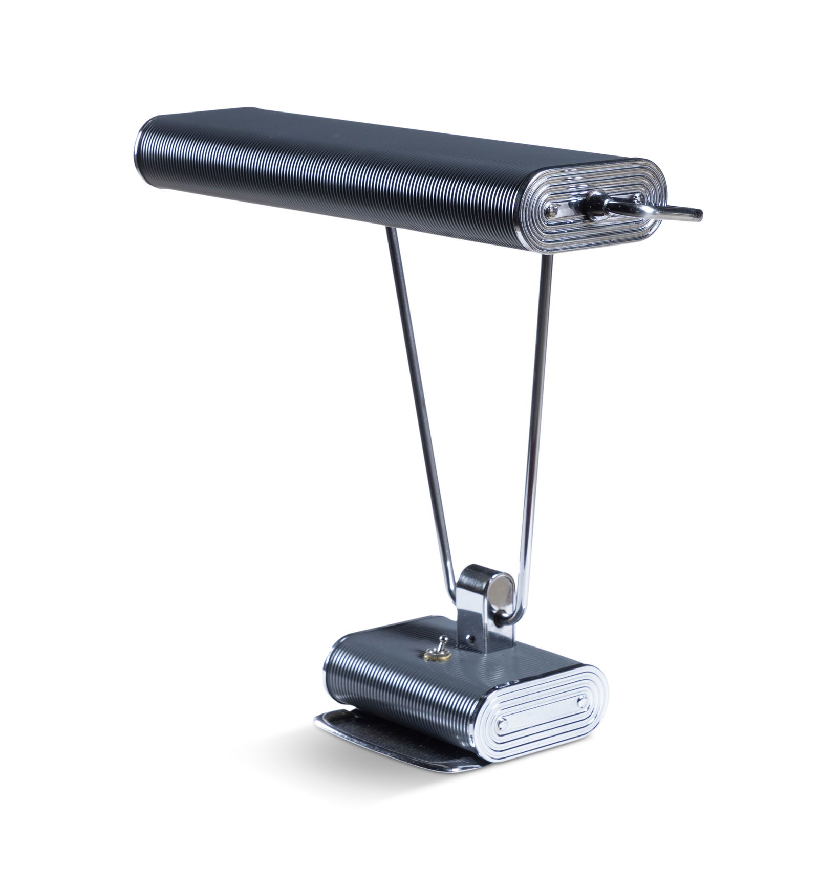 EILEEN GRAY (1878-1976) An Eileen Gray for Jumo grey N71 lamp. 45 x 14 x 41cm(h) (1 of 7)