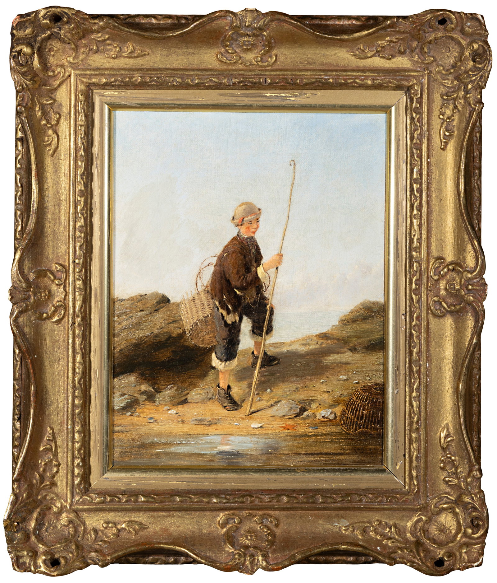 WILLIAM P. ROGERS (1846-1872) The Shrimper Oil on canvas, 22cm x 17cm Signed lower right (1 of 4)