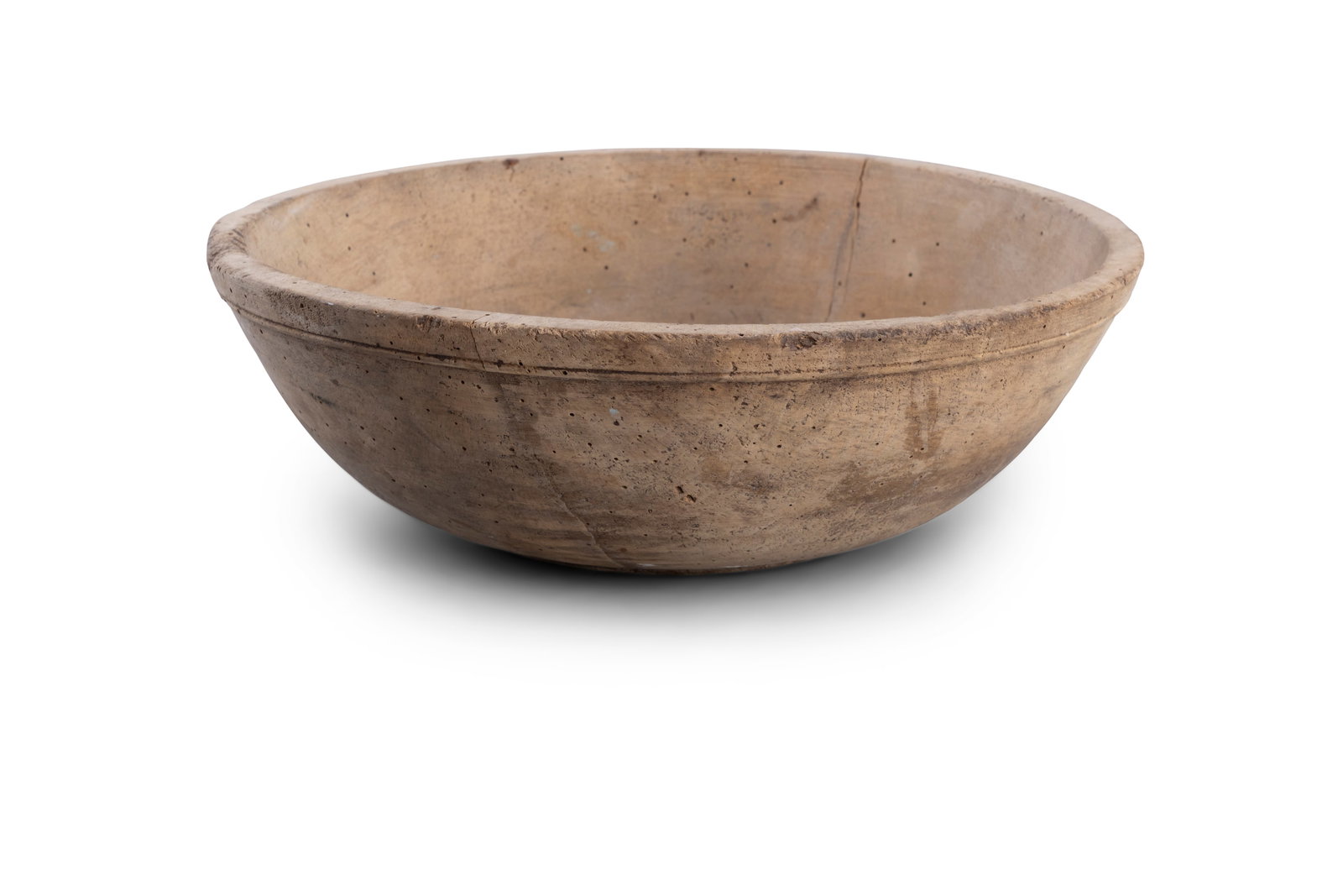 AN IRISH ASH WOOD CREAMER BOWL 39cm diameter (1 of 2)