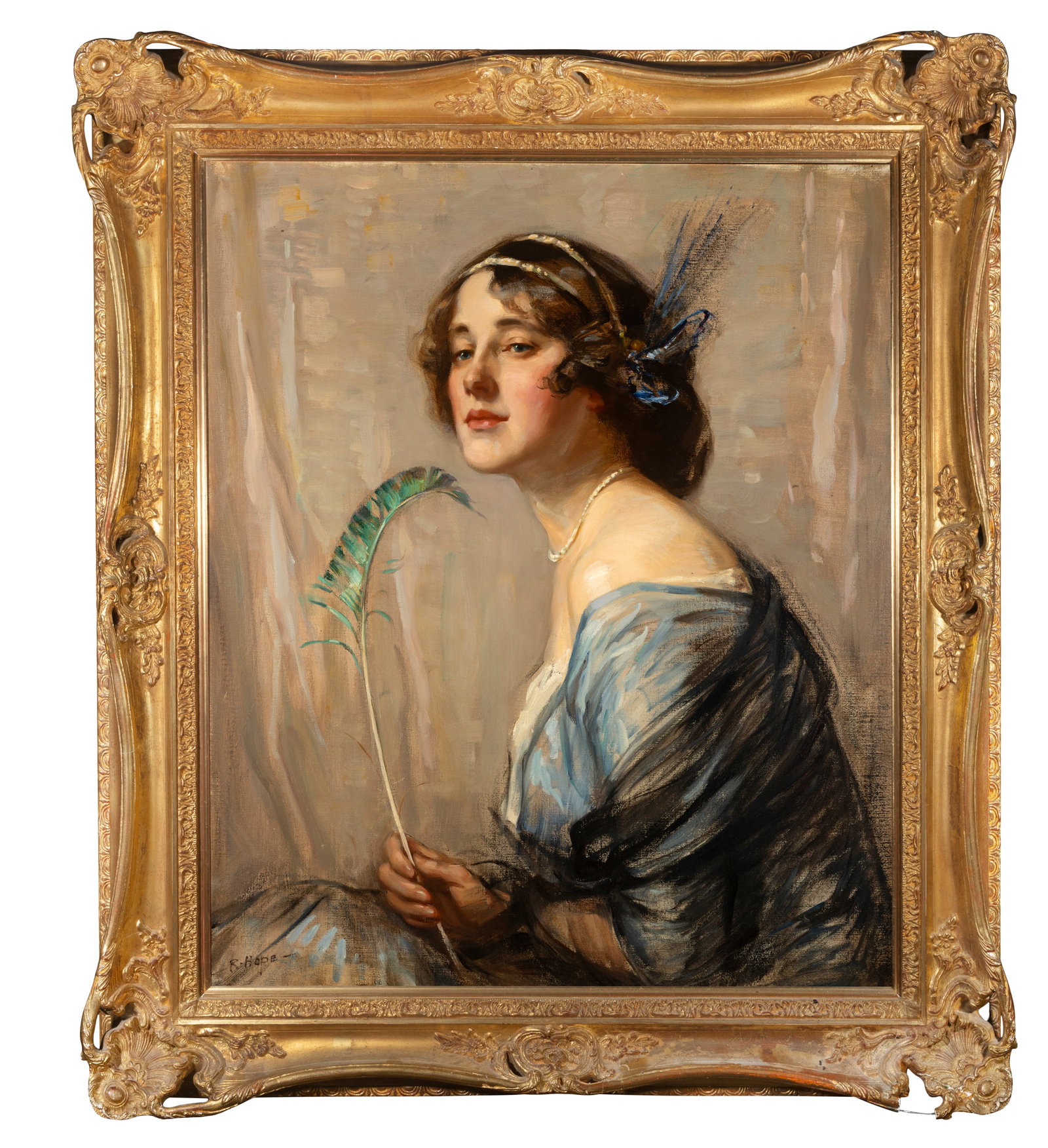 ROBERT HOPE RSA (1869-1936) Proud Maise Oil on canvas, 75 x 62.5cm Signed 'R. Hope' (lower left) (1 of 6)