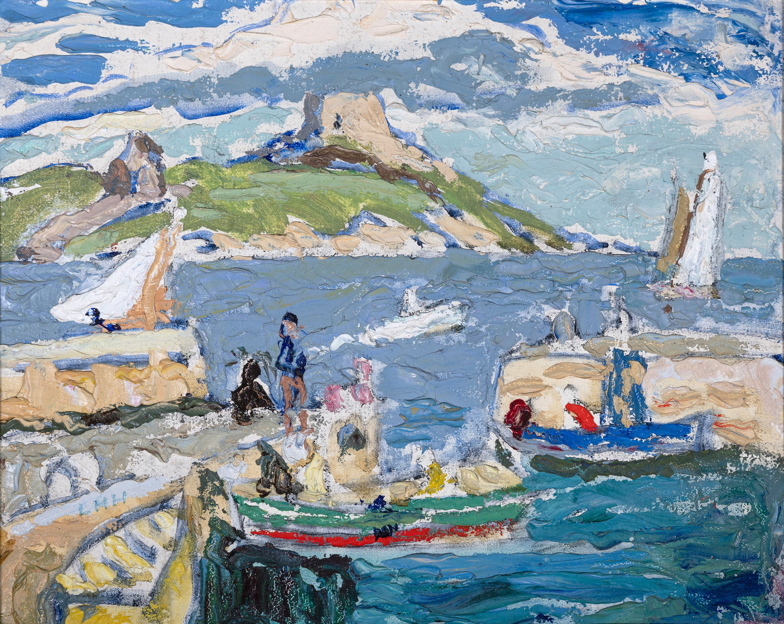 Letitia Marion Hamilton RHA (1878-1964) Dalkey Island, Coliemore Harbour Oil on board, 20 x 25cm (7_ (1 of 4)