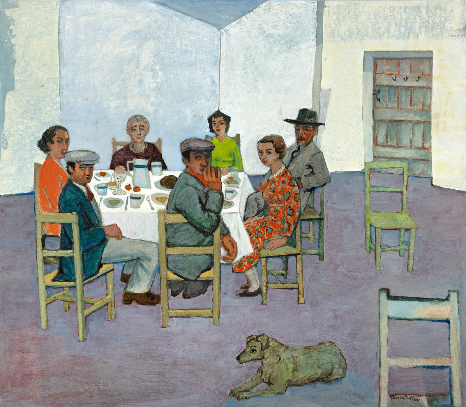 Gerard Dillon (1916-1971) Tea Party (1955) Oil on board, 86 x 99cm (34 x 39) Signed, inscribed with (1 of 4)