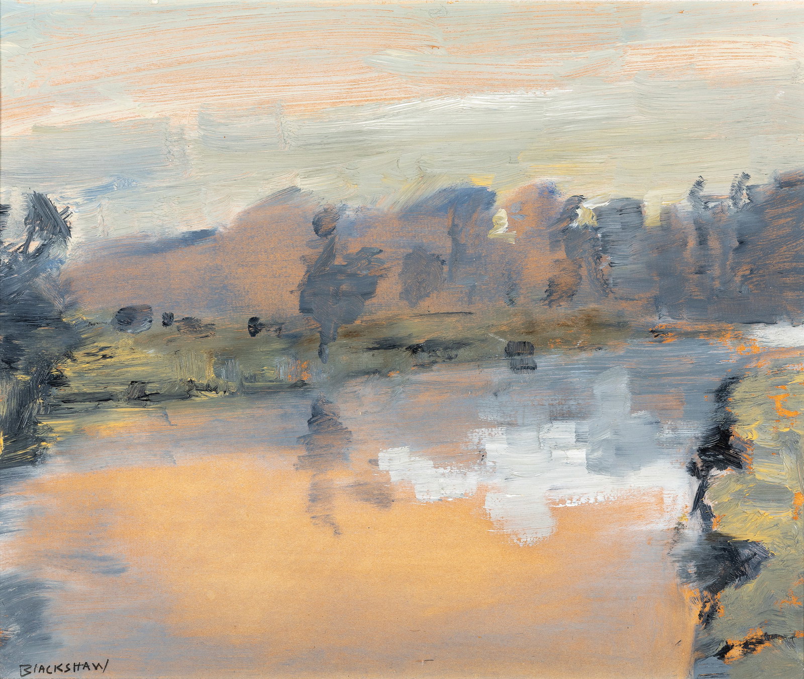 Basil Blackshaw HRHA RUA (1932-2016) Little Landscape (1989) Oil on board, 25 x 30cm (10 X 11_'') (1 of 4)