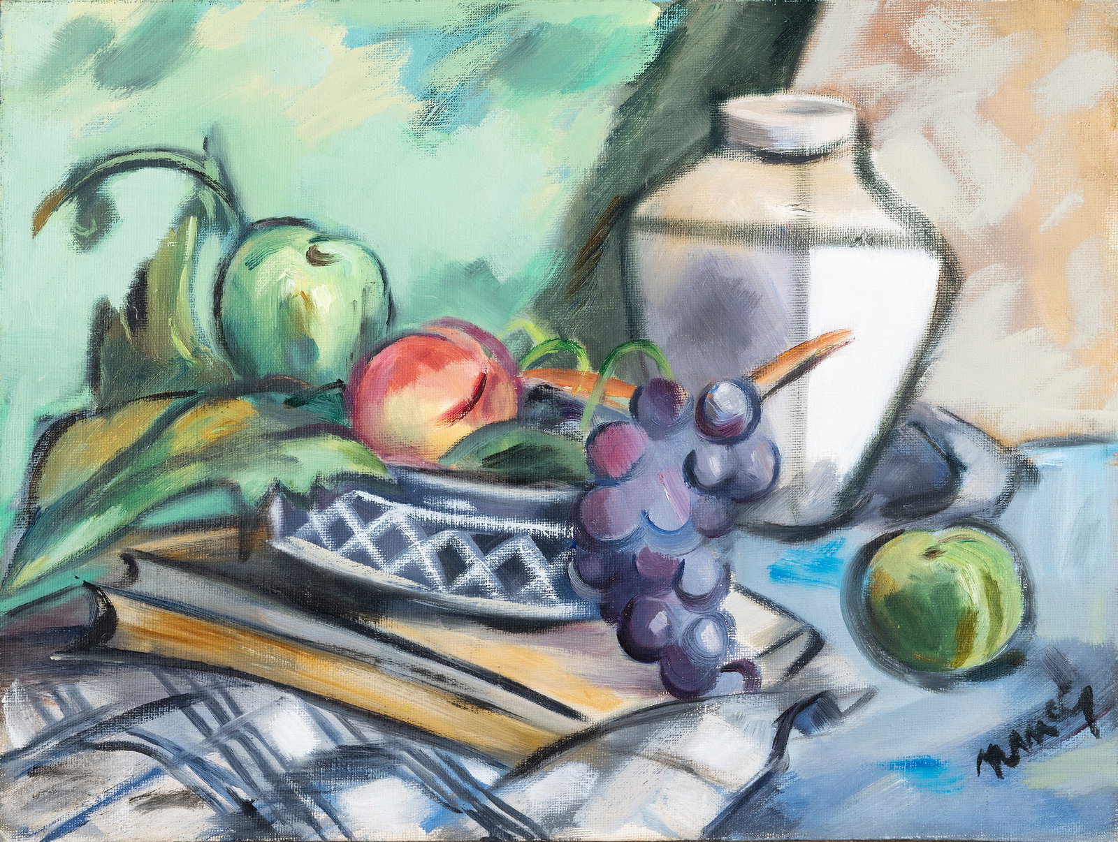 Norah McGuinness HRHA (1901-1980) Still Life with Fruit Oil on board, 30 x 40cm (11_ x 15_'') (1 of 4)
