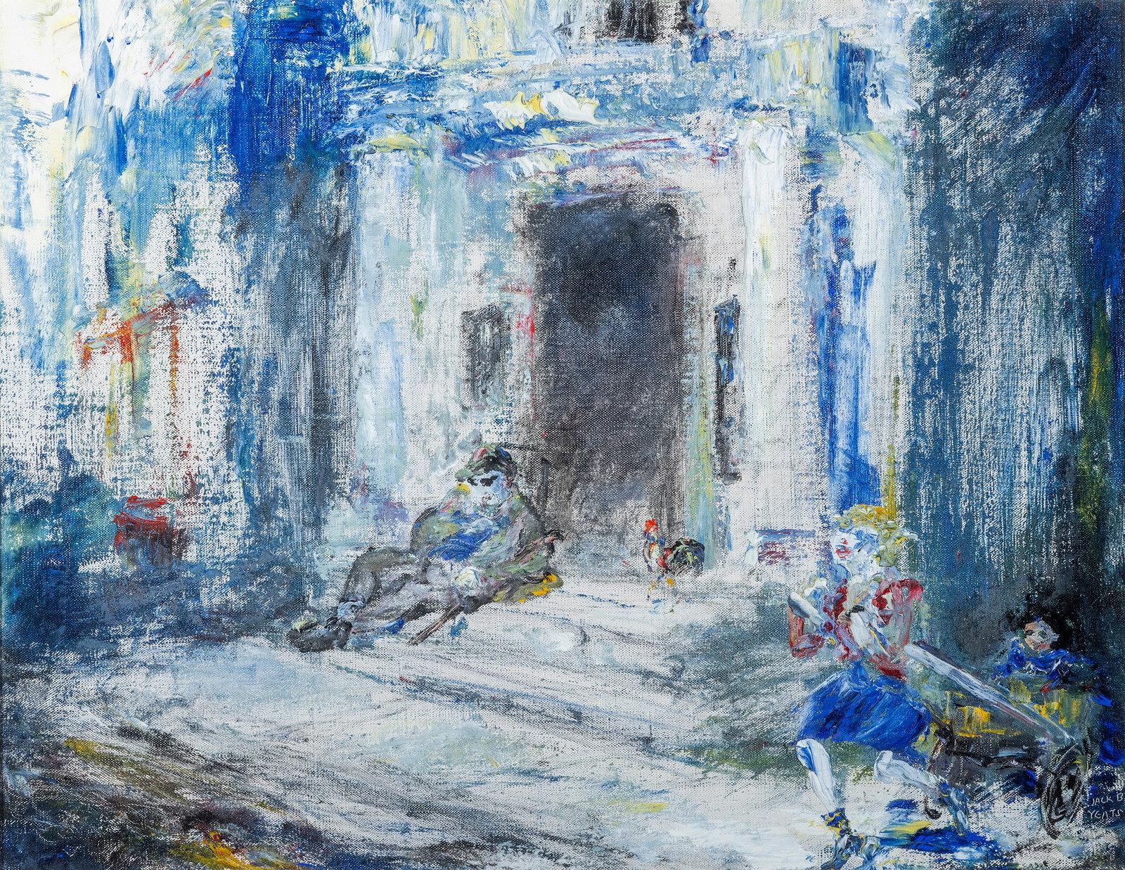 Jack Butler Yeats (1871-1957) On the Courthouse Steps (1946) Oil on canvas, 35.5 x 45.7cm (14 x 18) (1 of 4)