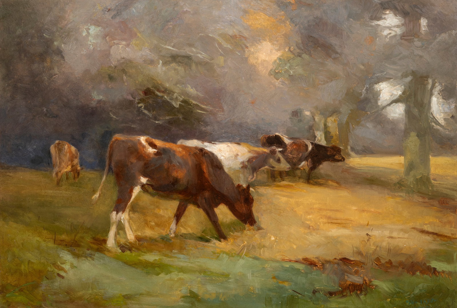 Mildred Anne Butler RWS (1858-1941) Cattle grazing, Kilmurry Oil on canvas, 66 x 96.5cm (26 x 38'') (1 of 4)