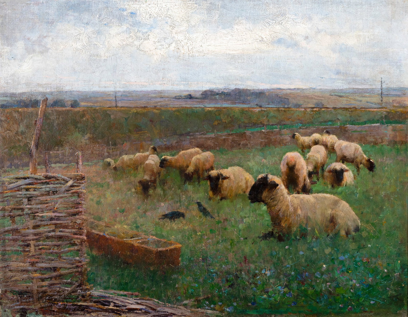 Walter Frederick Osborne RHA (1859-1903) Sheep in a Field Oil on canvas, 36 x 47cm (14_ x 18_) (1 of 4)