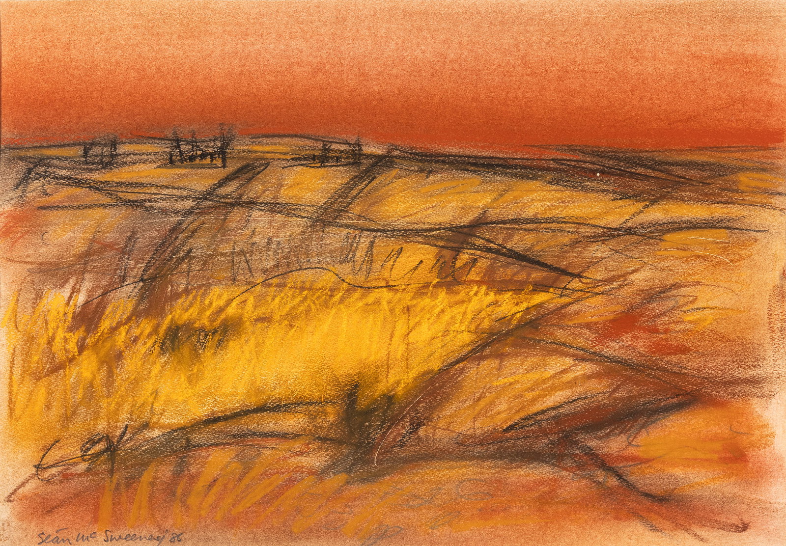 Sean McSweeney HRHA (1935-2018) Deserted Cottages, Lochan Watercolour, 29 x 39cm (11_ x 15_'') (1 of 4)