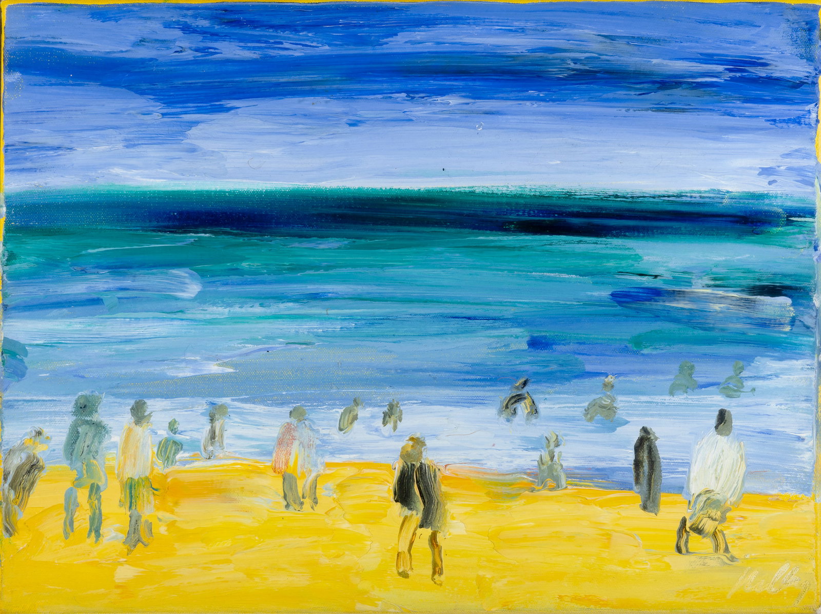 Phil Kelly (1950-2010) Talum (Beach scene) Oil on canvas 30 x 40.5cm (11_ x 16) Signed Provenance: (1 of 4)
