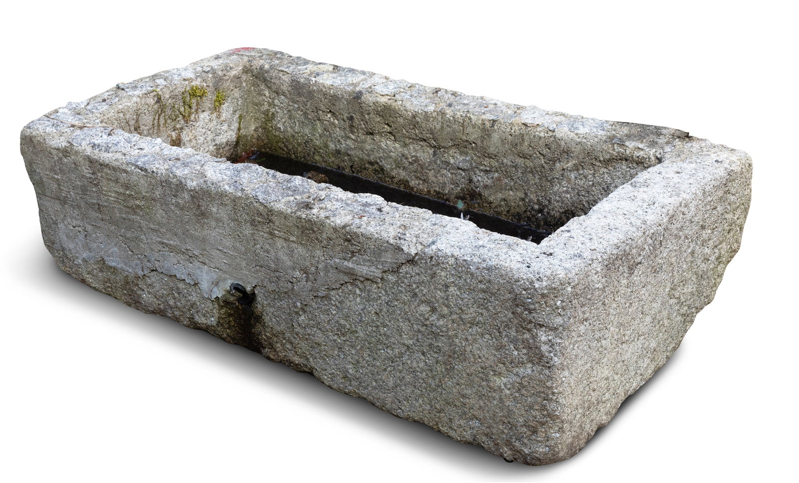 AN IRISH LIMESTONE WATER TROUGH, 29cm high 121cm wide, 61cm deep Provenance: Private Collection,: AN IRISH LIMESTONE WATER TROUGH, 29cm high 121cm wide, 61cm deep Provenance: Private Collection, Co. Kildare