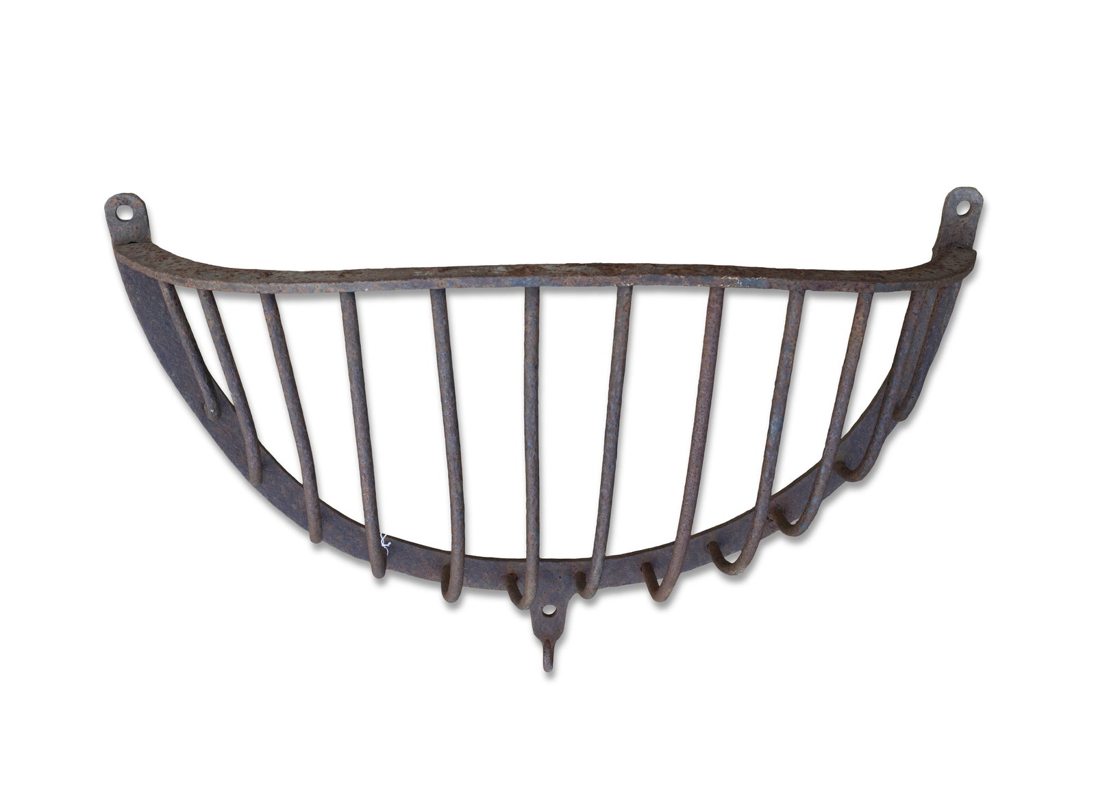 A VICTORIAN CAST IRON HAY RACK, 107cm wide, 70cm high, 33cm deep (1 of 3)