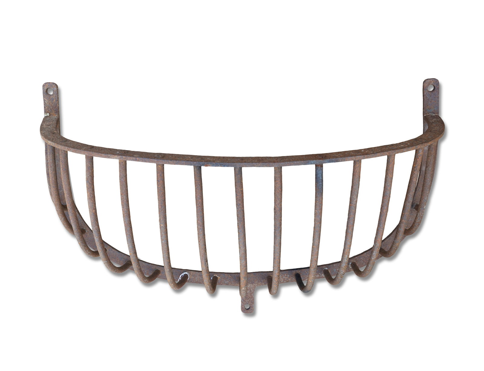 A VICTORIAN CAST IRON HAY RACK, 104cm wide, 58cm high, 35.5cm deep (1 of 3)