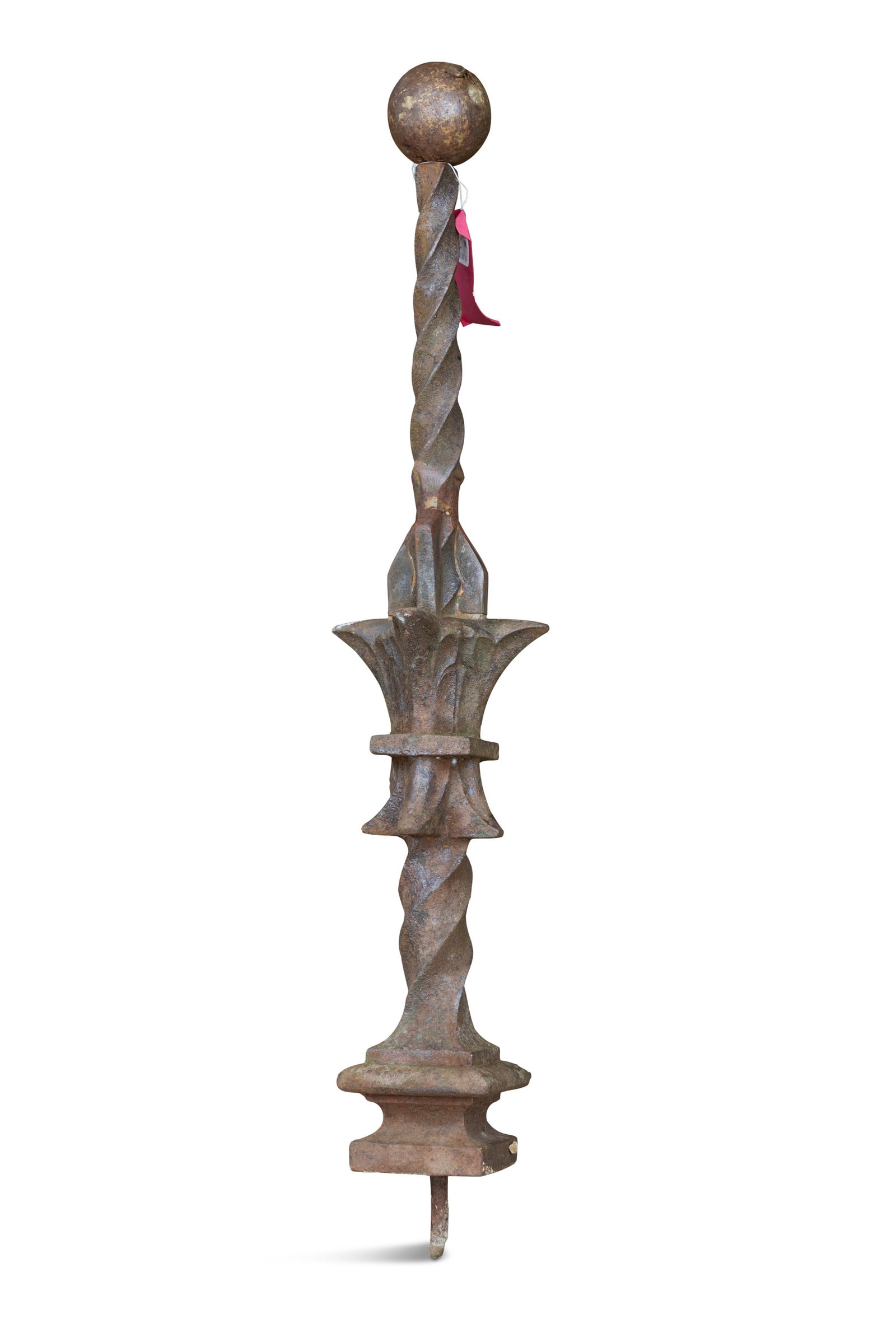 A CAST IRON FINIAL, 100cm high (1 of 2)