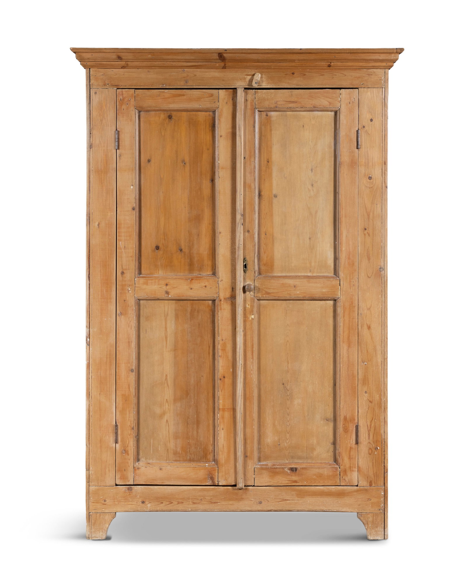 A PINE TWO DOOR CUPBOARD, 19th Century, 203.5cm high, 124.5cm wide, 56.5cm deep (1 of 5)
