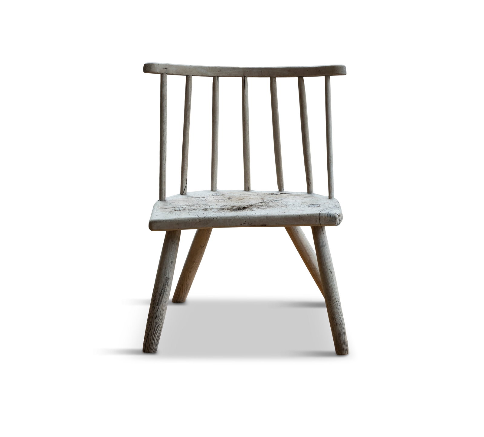 ***WITHDRAWN*** AN IRISH PINE CHILD'S CHAIR, 19th century, the demi-lune seat above slightly (1 of 6)