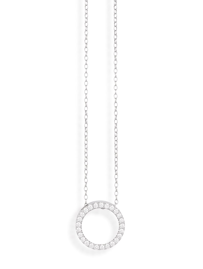 A DIAMOND PENDANT ON CHAIN • Brilliant-cut diamonds, approx. 1.80cts total • fine cable- (1 of 2)