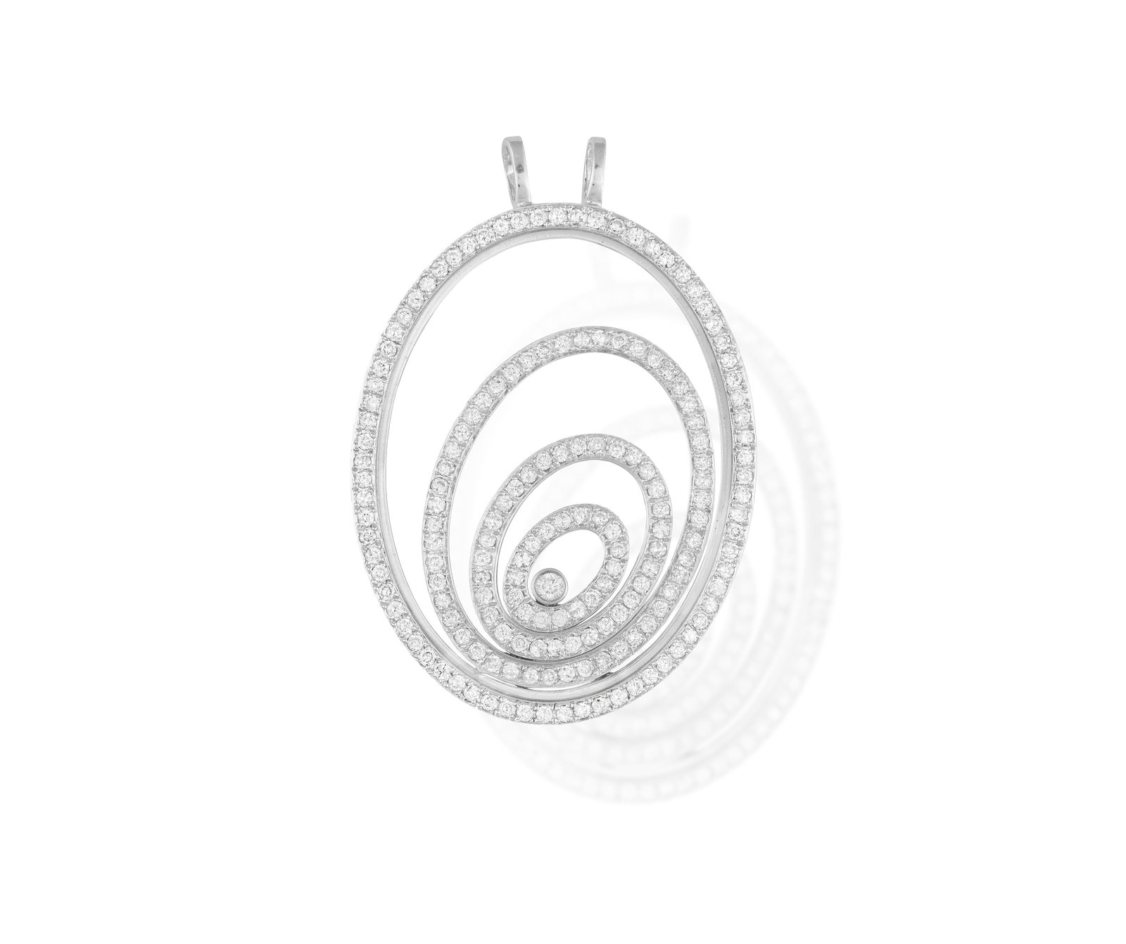 A DIAMOND PENDANT • Single and brilliant-cut diamonds, approx. 2.30cts total • mounted i (1 of 2)