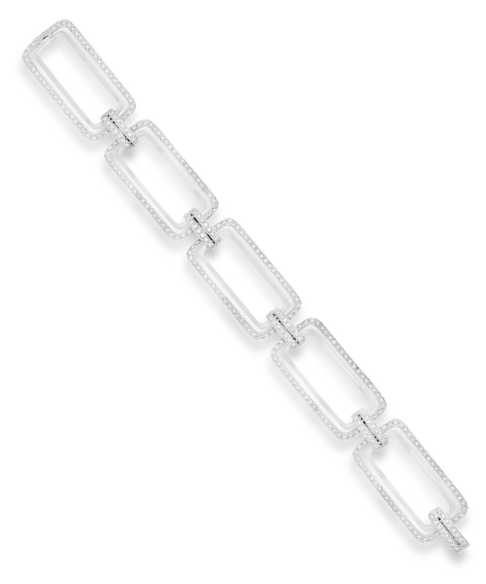 A DIAMOND BRACELET • Brilliant-cut diamonds, approx. 5.00cts total • mounted in 18K gold (1 of 4)