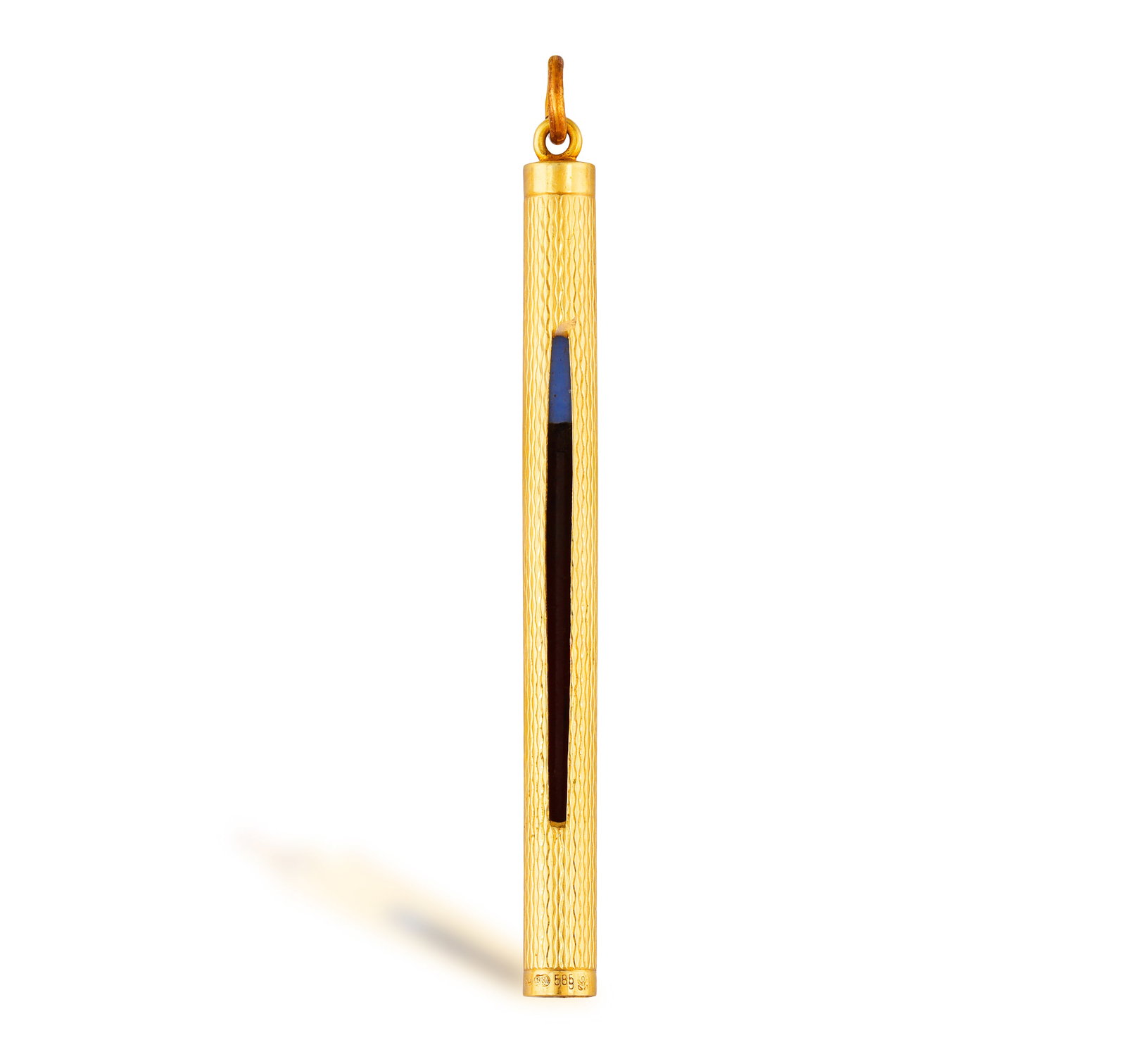 A 14K GOLD PENCIL HOLDER • Suspension hoop • in 14K gold • English import marks (1 of 3)