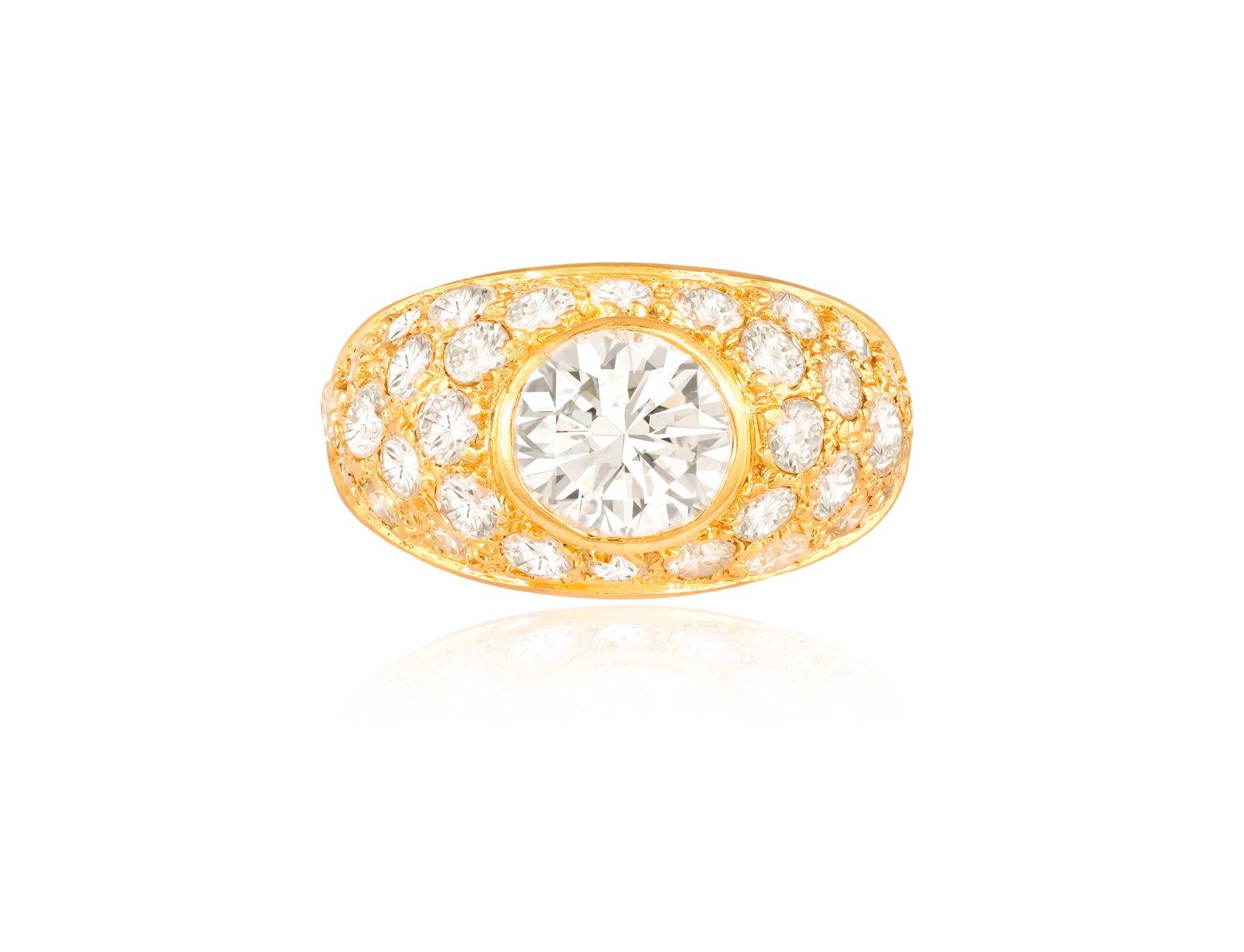 A DIAMOND DRESS RING • A brilliant-cut diamond, approx. 1.25cts • brilliant-cut (1 of 3)