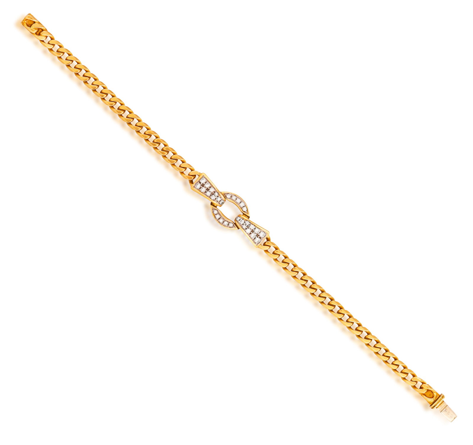 A DIAMOND BRACELET • Brilliant-cut diamonds • mounted in 18K gold • length 18.7 cm (1 of 2)