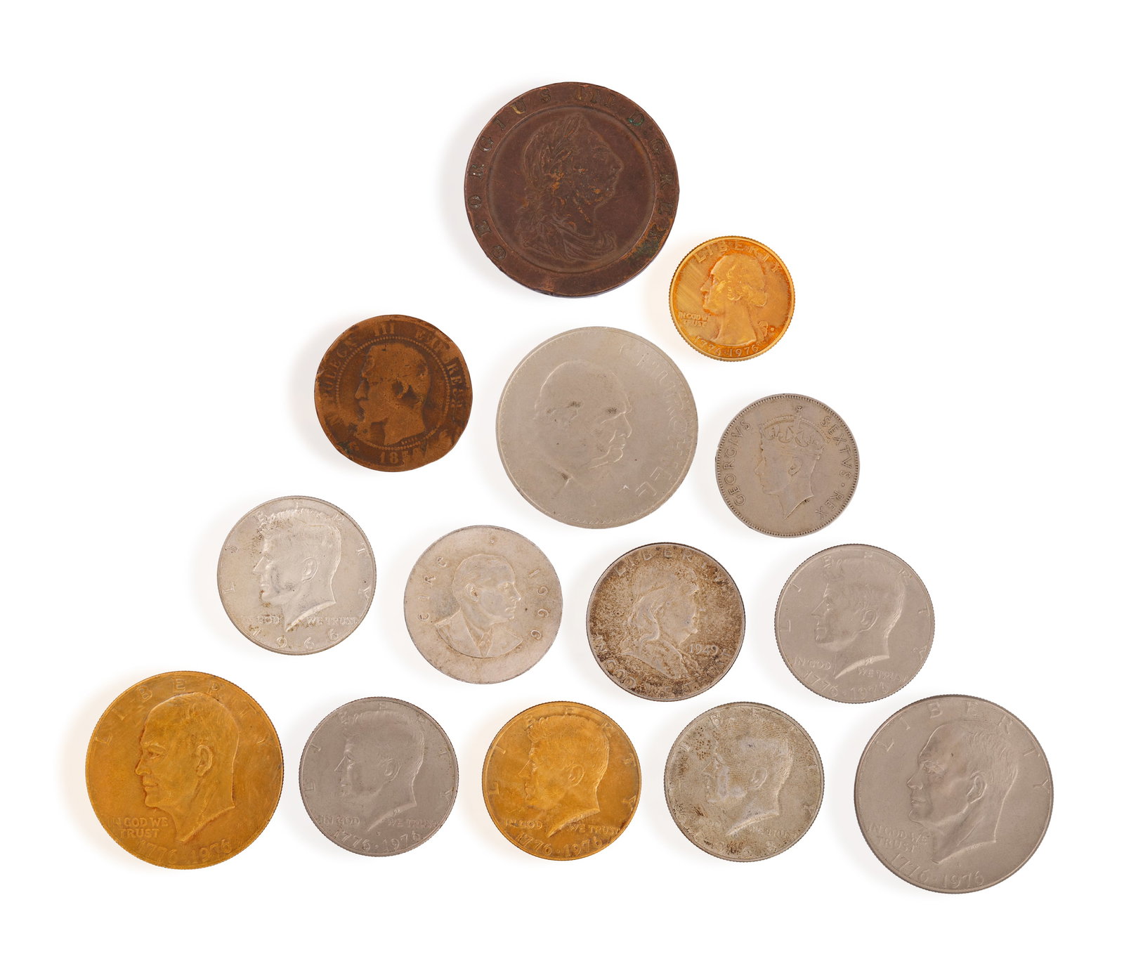 AN ASSORTED COLLECTION OF MODERN AND COMMORATIVE COINAGE • Two American Eisenhower (1 of 2)