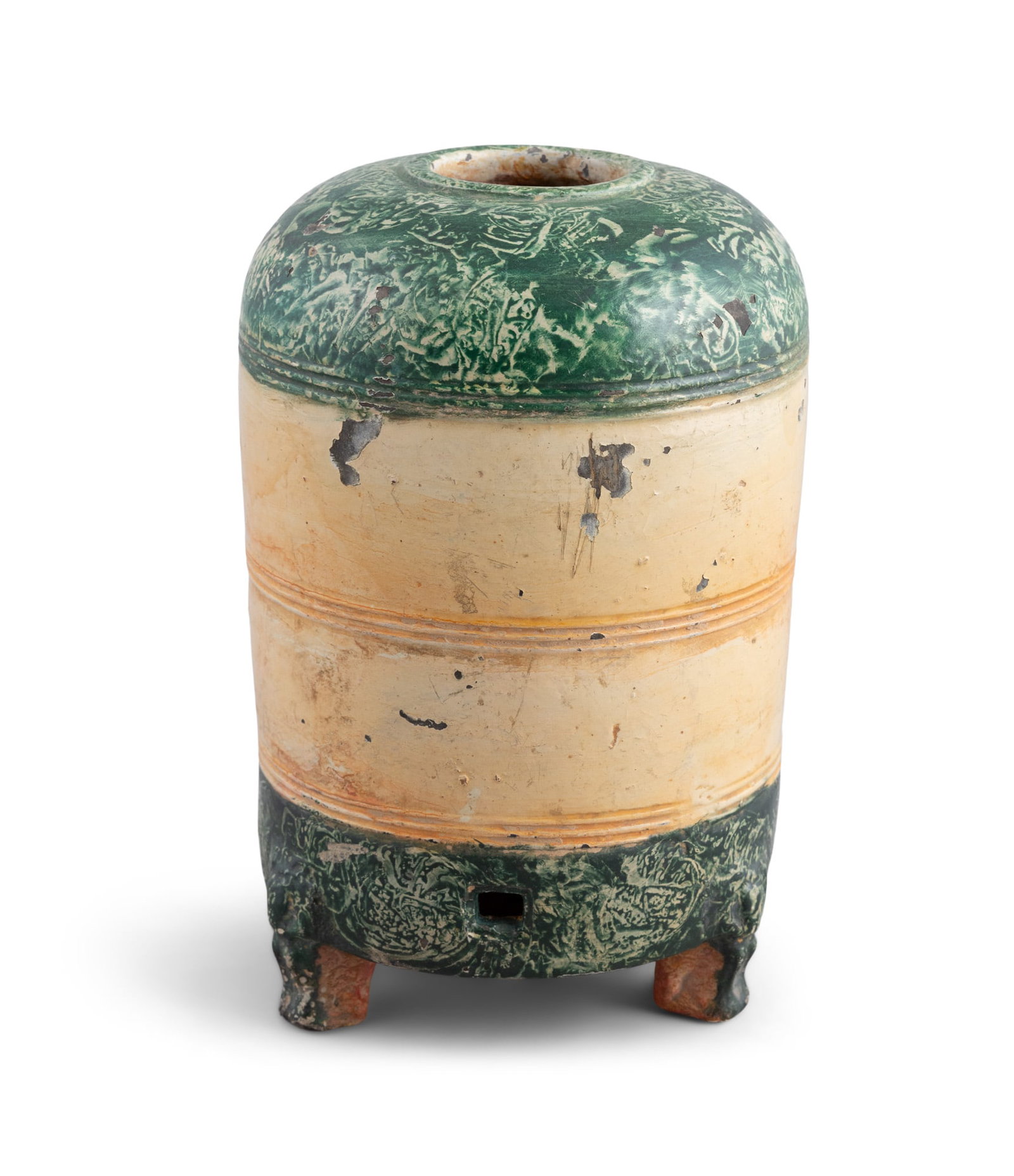 A GREEN GLAZED POTTERY VESSEL 汉代 彩陶谷仓 China, Han dynasty (1 of 5)