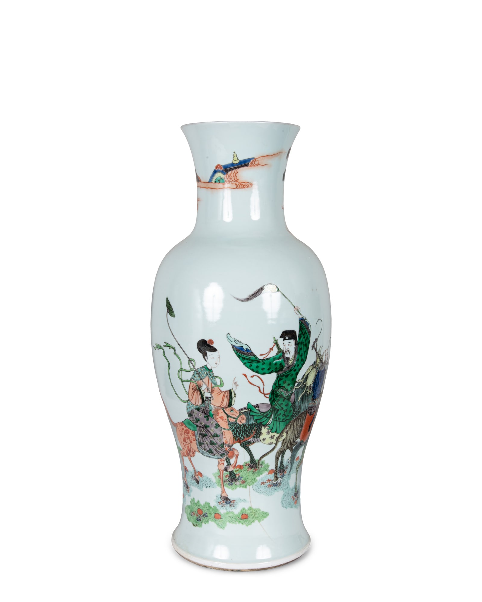 AN IMPORTANT FAMILLE VERTE 'EIGHT IMMORTALS' BALUSTER VASE 19世纪 五彩 (1 of 5)