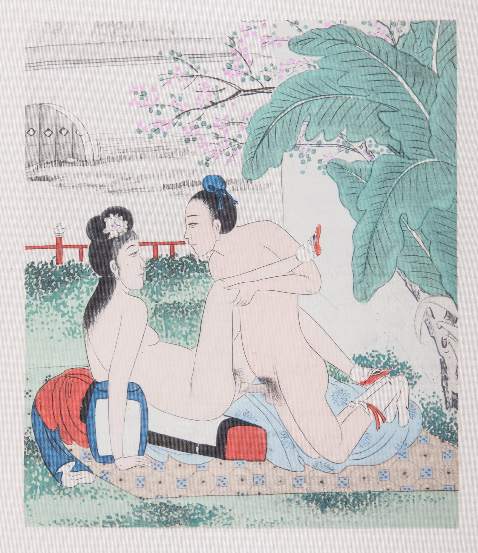 A GROUP OF TEN EROTIC SILK PAINTINGS 晚清-民国 绢本春: A GROUP OF TEN EROTIC SILK PAINTINGS 晚清-民国 绢本春宫册页十页 China, late Qing dynasty-Republic period Size.24.4x20.5cm