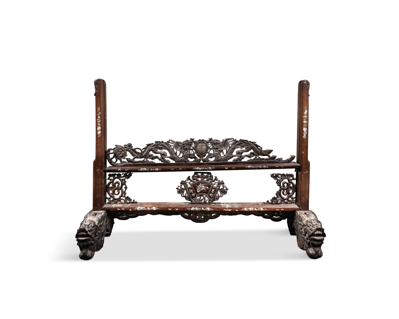 A ROSEWOOD WITH MOTHER OF PEARL INLAID STAND Vietnam, late 19th century Size.70x93x34cm (1 of 1)