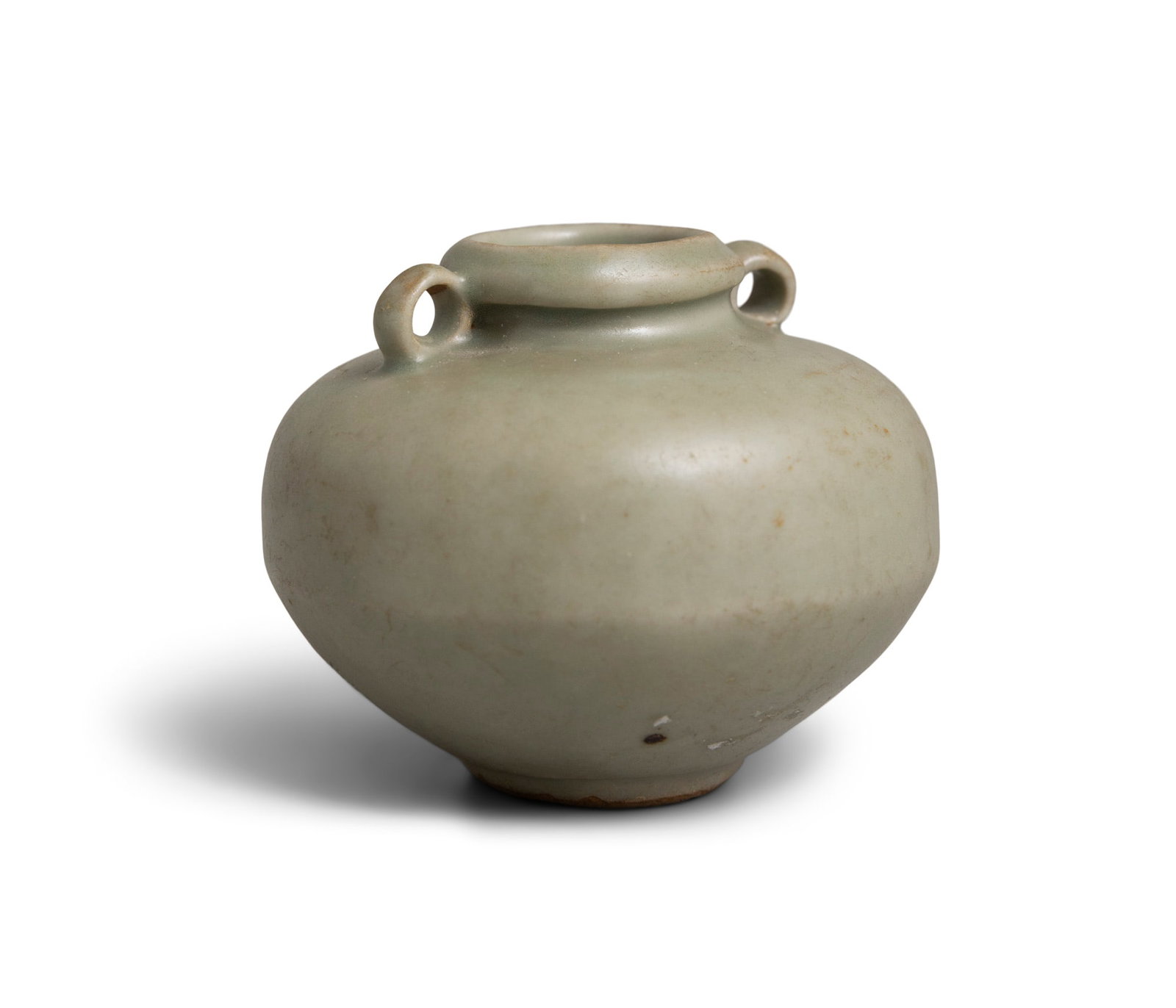 A SMALL LONGQUAN DOUBLE LOOP HANDLED JAR 元代 龙泉双系小 - 2