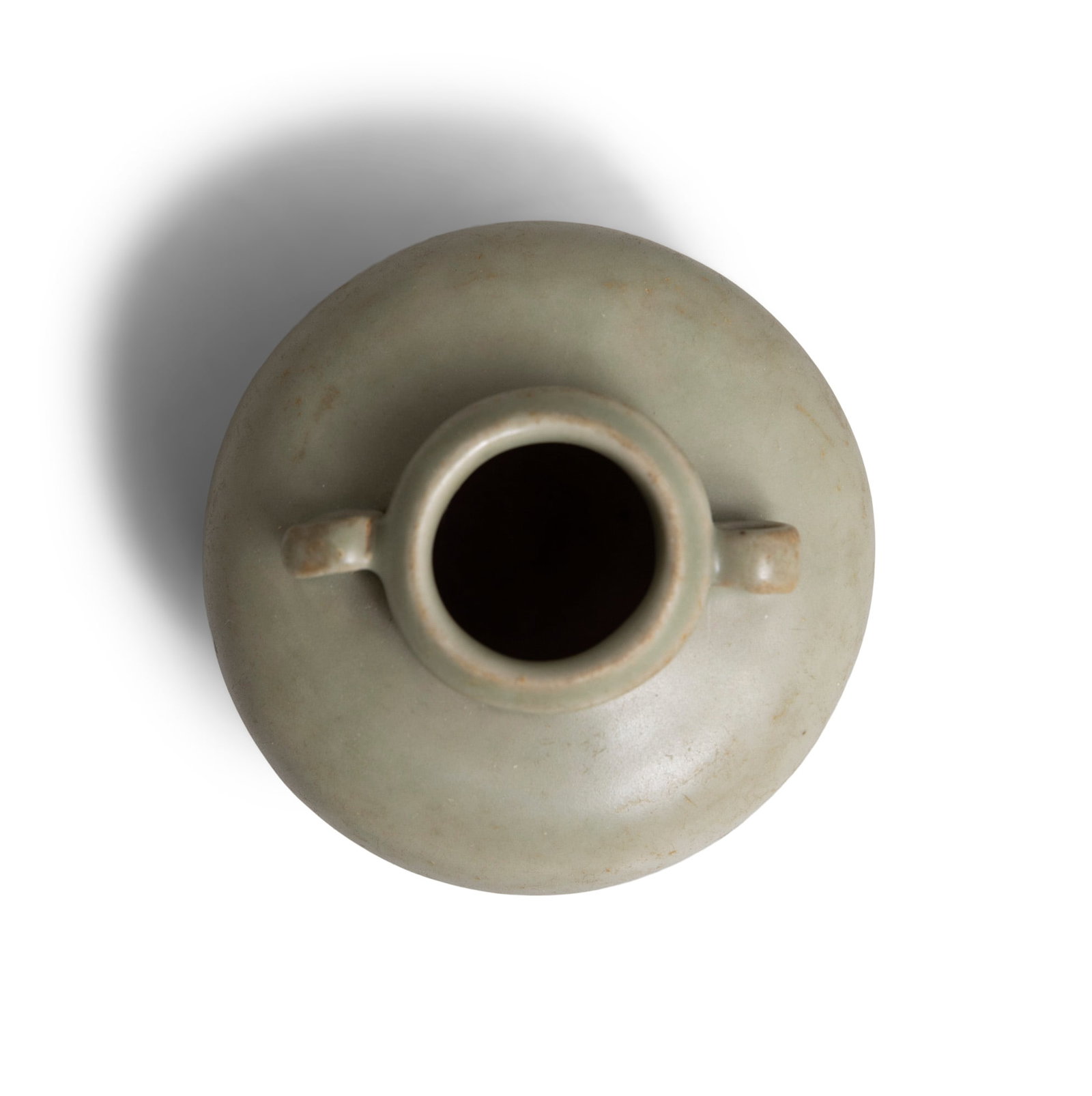 A SMALL LONGQUAN DOUBLE LOOP HANDLED JAR 元代 龙泉双系小 - 3