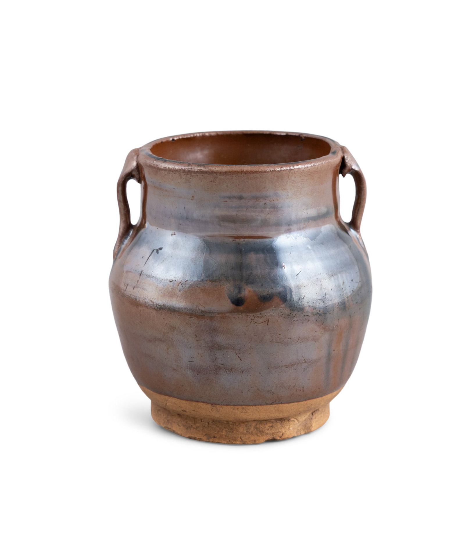 A CIZHOU HANDELED JAR 明代 磁州窑双系罐 China,: A CIZHOU HANDELED JAR 明代 磁州窑双系罐 China, Ming dynasty H.8.9cm