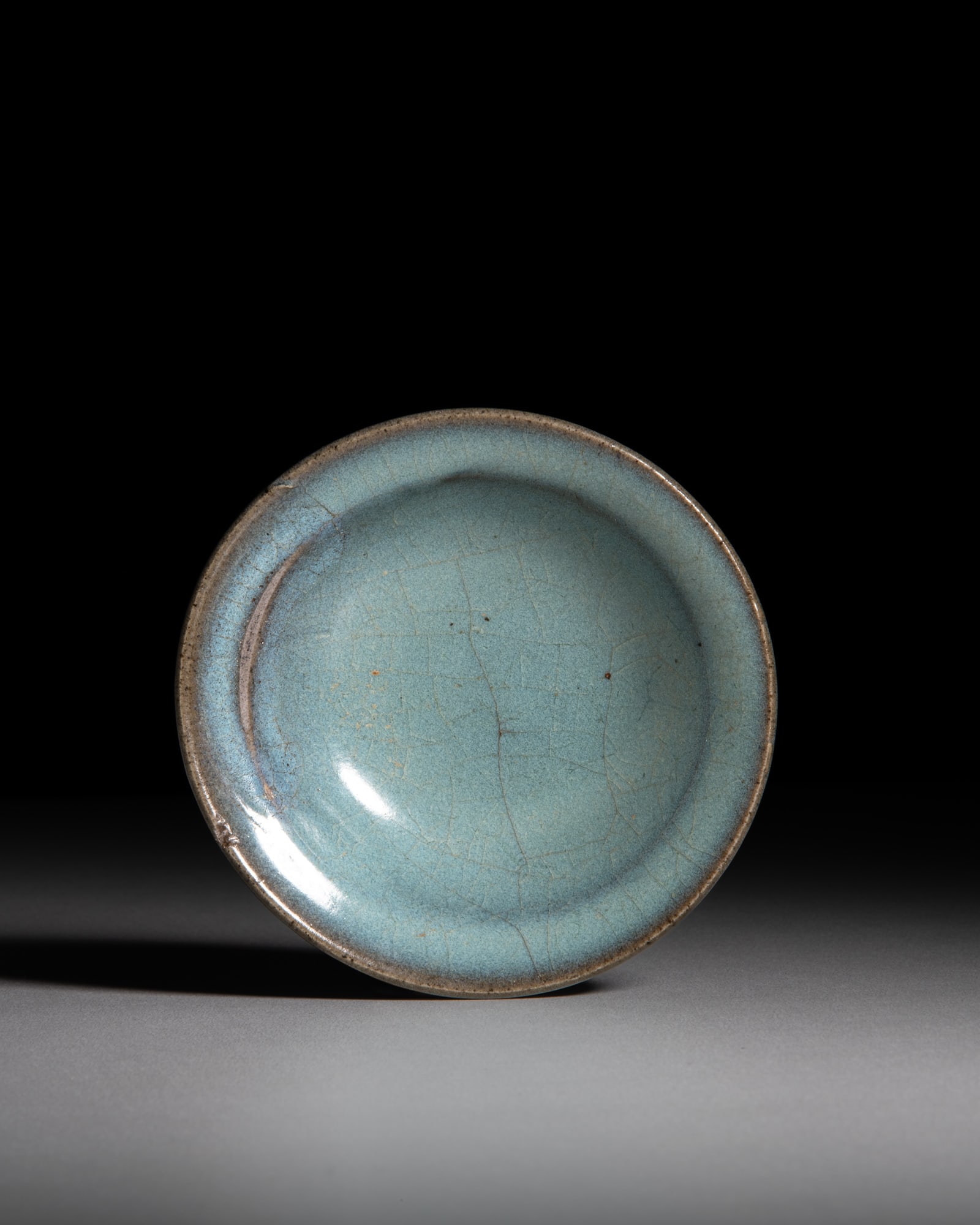 A SMALL JUNWARE DISH AND A JAPANESE JUN STYLE DISH 金-元 钧窑盏 / (1 of 6)