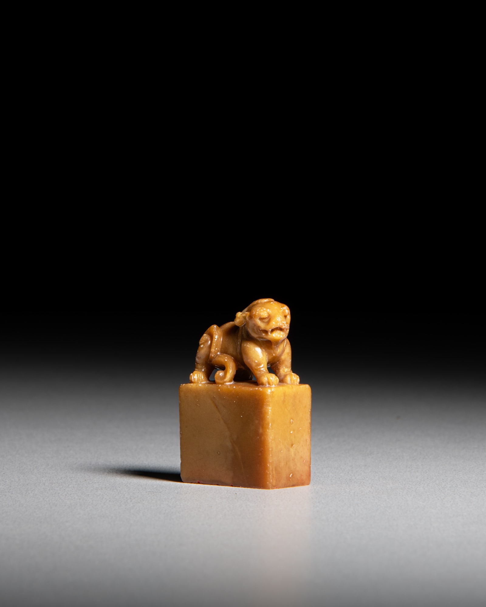 A SOAPSTONE 'PIXIU' SEAL, INCISED INSCRIPTION 'JING SHI SI' 清代风格 (1 of 5)