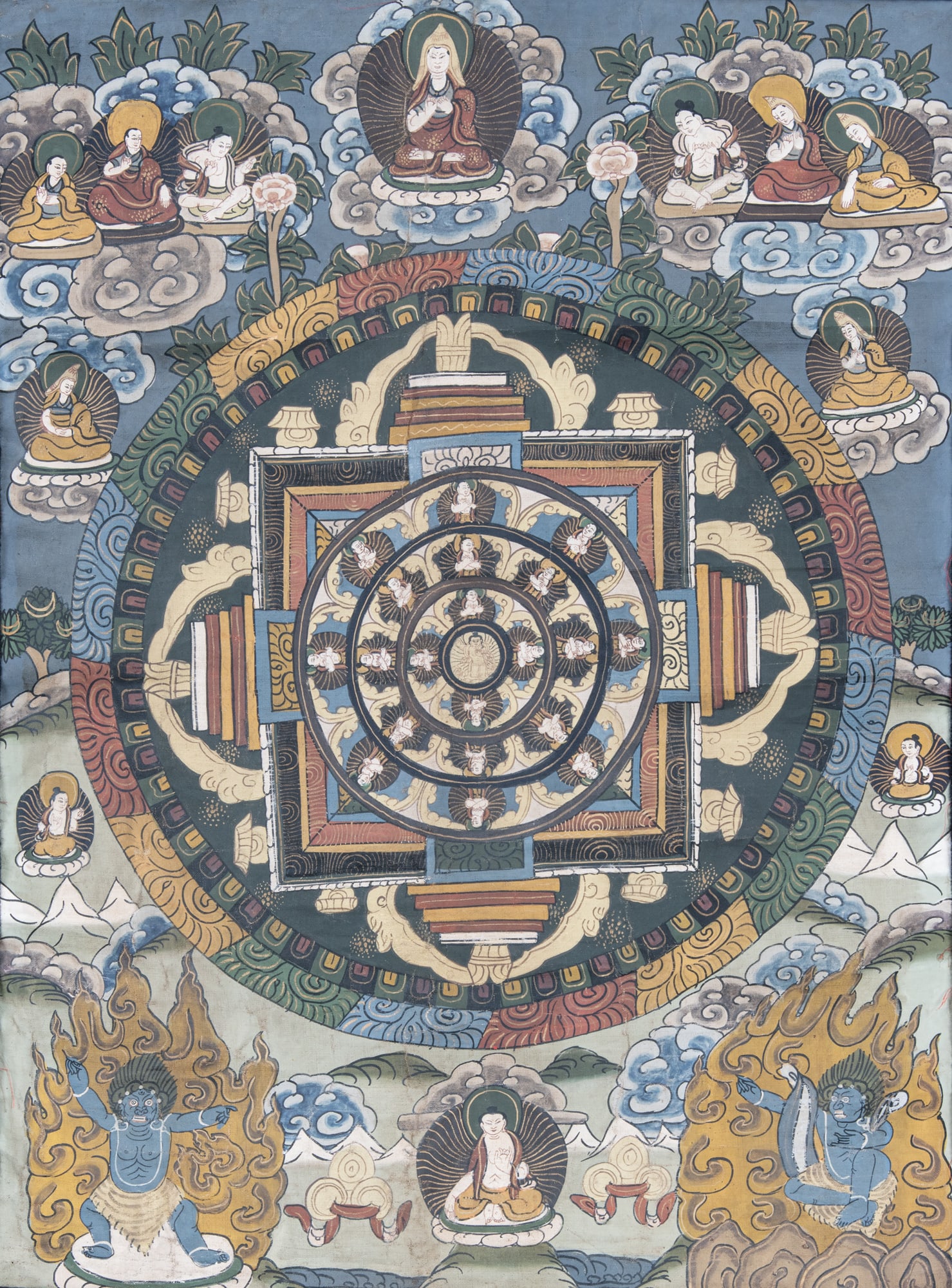 A MANDALA THANGKA 西藏 20世纪 坛城唐卡 China, (1 of 1)
