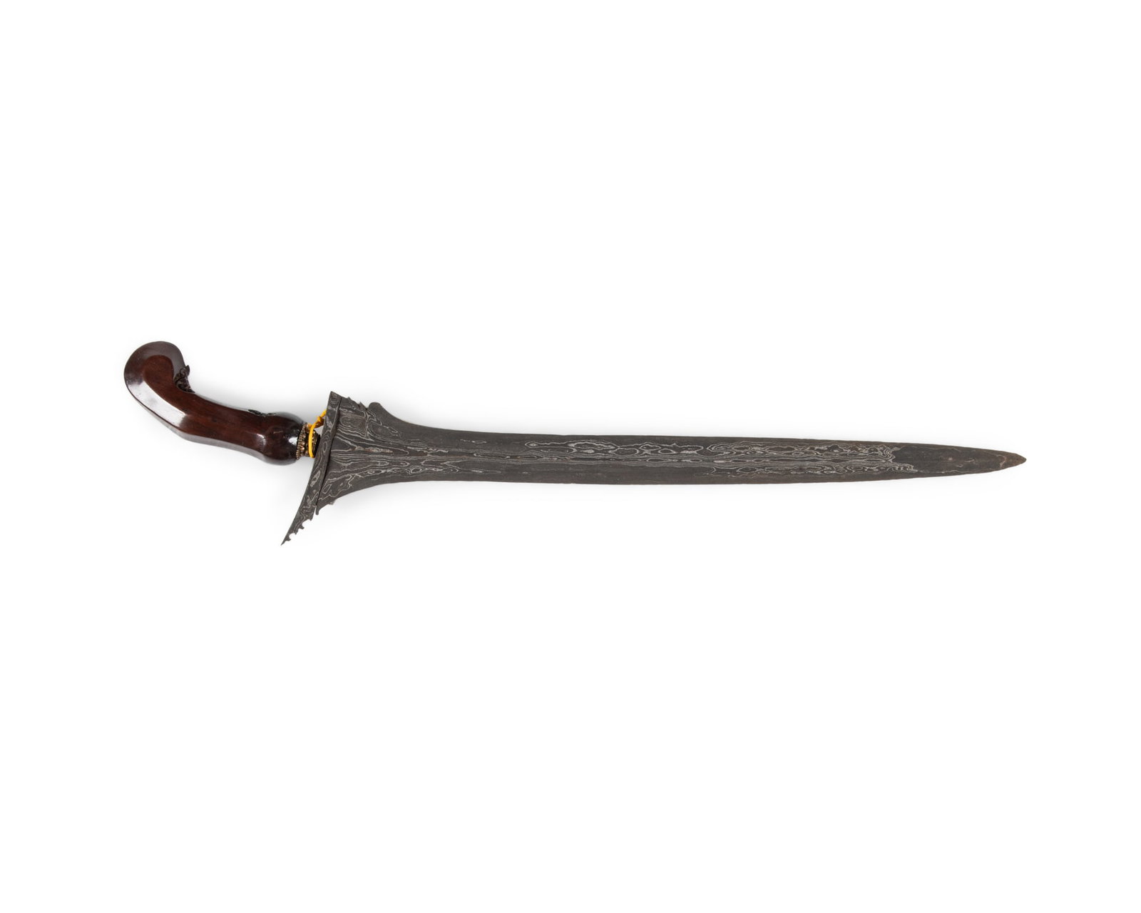 A KRIS WITH METAL AND WOODEN SHEATH AND SURAKARTA STYLE WOODEN HILT Indonesia, 20th Century This (1 of 4)