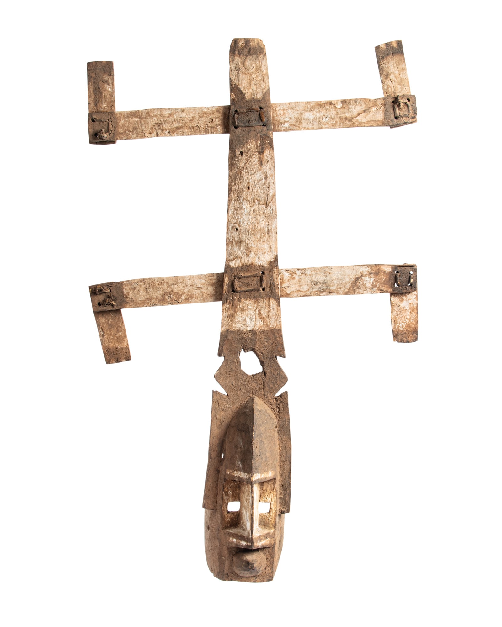 A MONUMENTAL DOGON KANAGA MASK Dogon People / Mali Wood and aged pigments This exceptional (1 of 5)