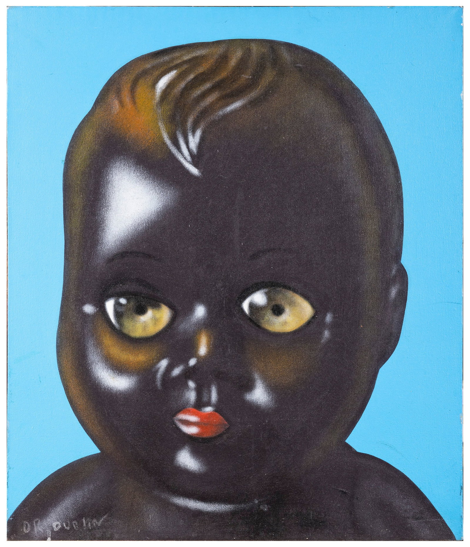 DR DUBLIN Untitled Blue Oil on canvas, 60 x 50cm Signed and inscribed verso (1 of 3)