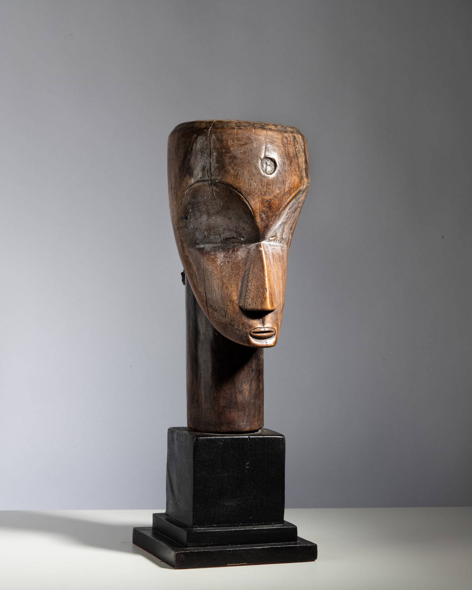 A FANG BYERI ANCESTOR RELIQUARY FIGURE Gabon Wood This classic ancestral reliquary guardian (1 of 4)